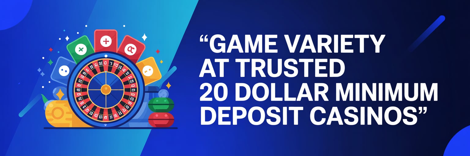 Game Variety at Trusted 20 Dollar Minimum Deposit Casinos